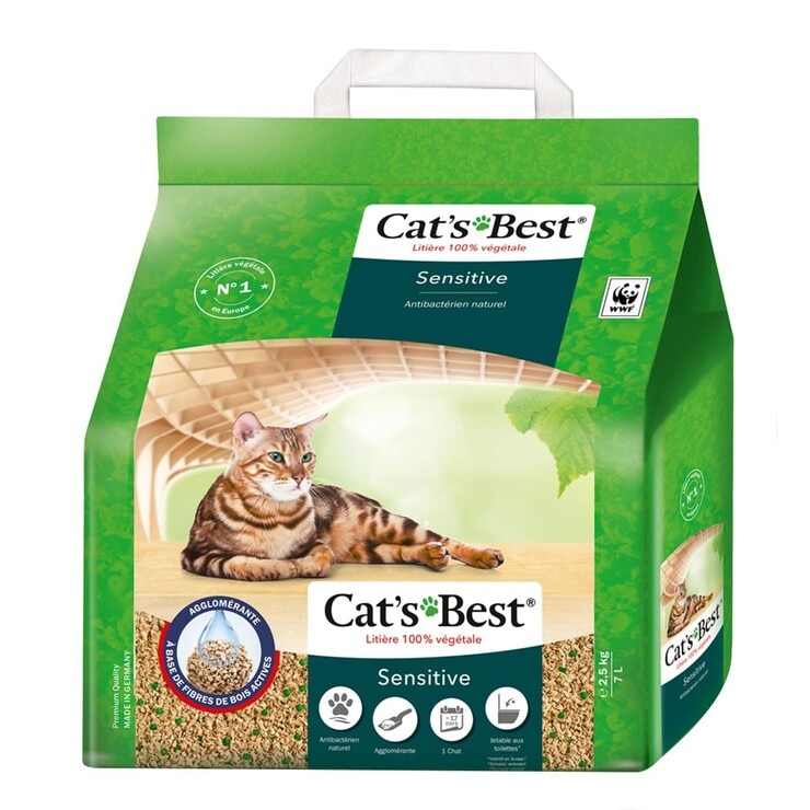 Cat's Best 凱優黑標凝結木屑砂強效除臭2.5公斤X 4入| Costco 好市多