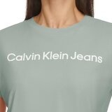 Calvin Klein Jeans 女短袖圓領上衣 淺綠