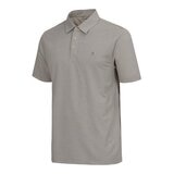 OLZEN Men's Short Sleeve Solid Polo Shirt Beige