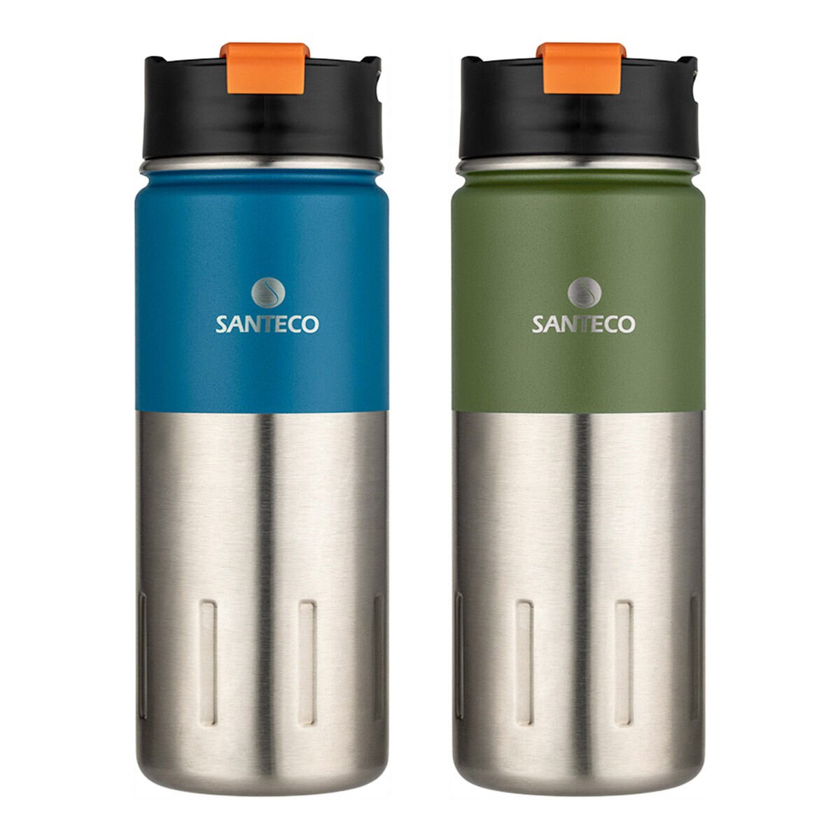 SANTECO Kotka Thermal Bottle, 17 oz, Stainless Steel, Vacuum Insulated, Moss Green