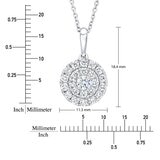 0.65克拉 14K白K金 圓形鑽石項鍊 VS2/I
