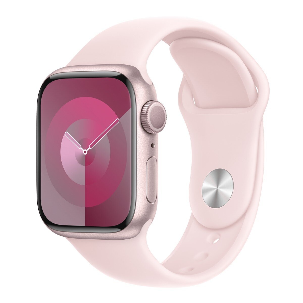 Apple Watch S9 (GPS) 41公釐 粉紅色鋁金屬錶殼 淡粉色運動型錶帶