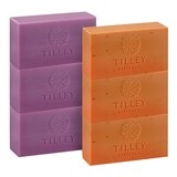 Tilley 經典香皂 220公克 X 6入 - 檀香&佛手柑 X 3 + 廣藿&麝香 X 3