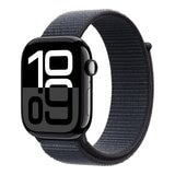 Apple Watch Series 10 GPS 46公釐 曜石黑色鋁金屬錶殼 附墨水色運動型錶環