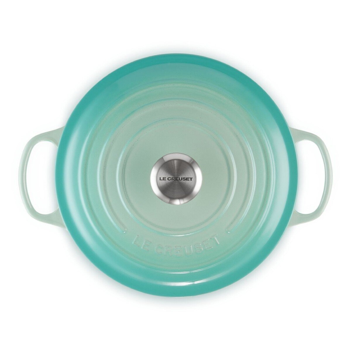 Le Creuset 雙耳圓形鑄鐵鍋 含鋼頭鍋蓋 26公分 薄荷綠