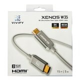 VIVIFY XENOS W35 輕巧版 8K HDMI 銀白極細光纖傳輸線 5公尺