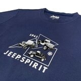 Jeep 男短袖純棉圖案T恤 深藍