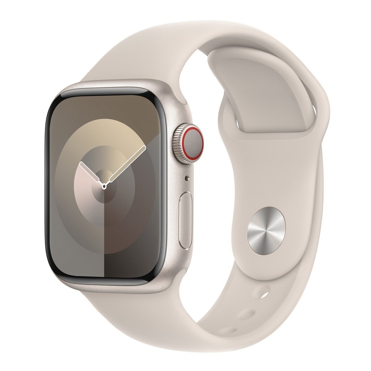 Apple Watch S9 (GPS + 行動網路) 45公釐星光色鋁金屬錶殼星光色運動型