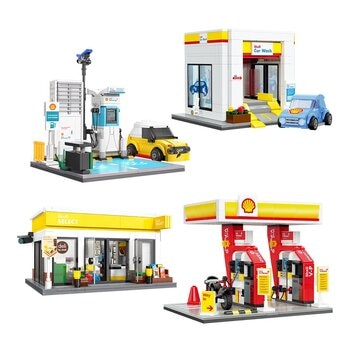 CaDA Shell 模擬加油站積木組 CaDA Shell 模擬加油站積木組