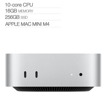 Apple Mac mini Apple M4晶片 配備10 核心 CPU 10 核心 GPU 16GB 256GB SSD