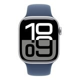 Apple Watch Series 10 GPS 42公釐 銀色鋁金屬錶殼 附丹寧色運動錶帶 M/L