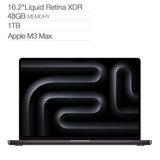 Apple MacBook Pro 16吋 搭配 M3 Max 晶片 16 核心 CPU 40 核心 GPU 1TB SSD 太空黑色