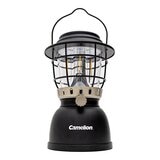 Camelion 復古充電式800流明LED露營燈 黑