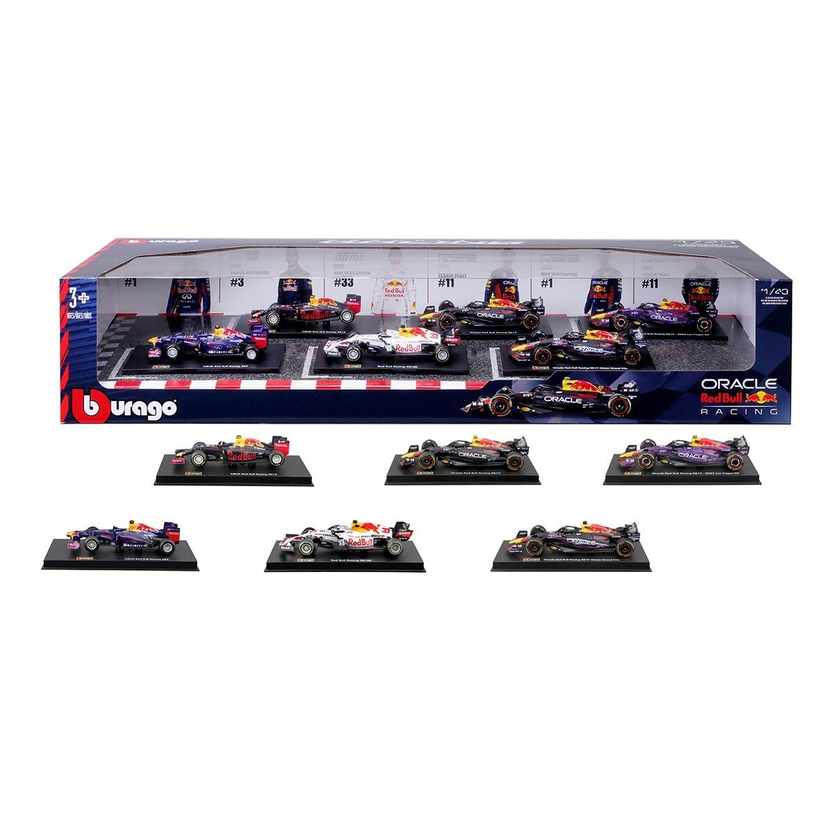 Bburago 1:43 F1 賽車收藏模型車 6入組 Red Bull / 3歲以上