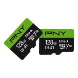 PNY 128GB Elite-X MicroSD U3/V30/A1 記憶卡含SD轉接卡 2入