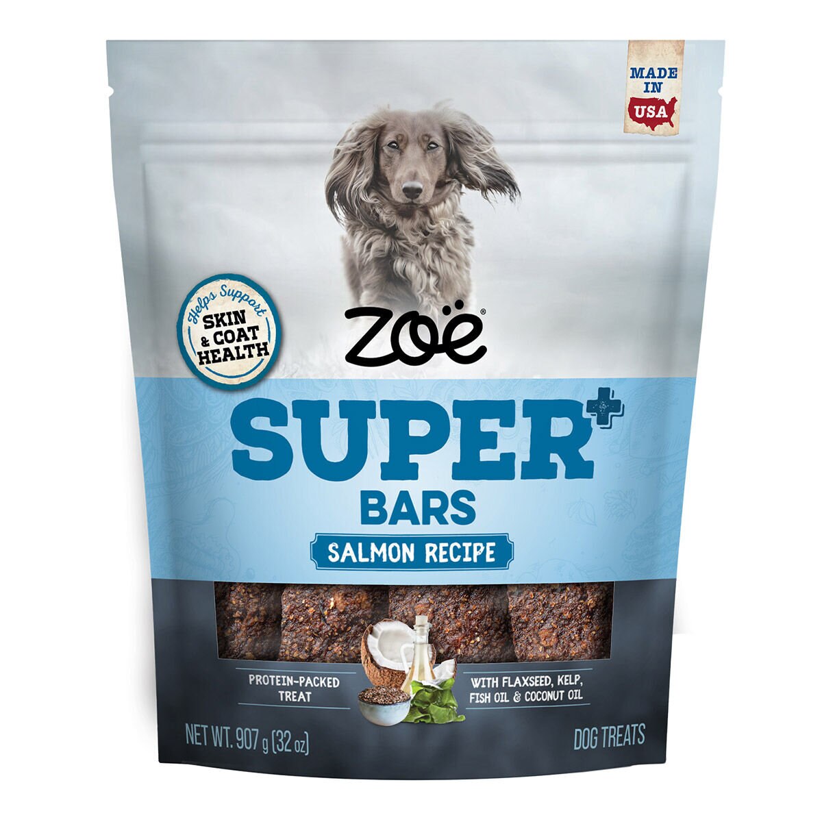 Zoe Super Bars 鮭魚片狗零食皮膚毛髮配方907公克 Costco 好市多