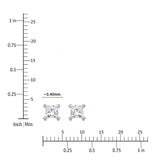 0.5克拉 18K白K金 公主方形鑽石耳環 VS2/I