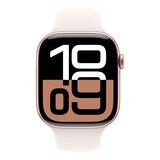 Apple Watch Series 10 GPS 46公釐 玫瑰金色鋁金屬錶殼 附淡胭粉色運動錶帶 S/M