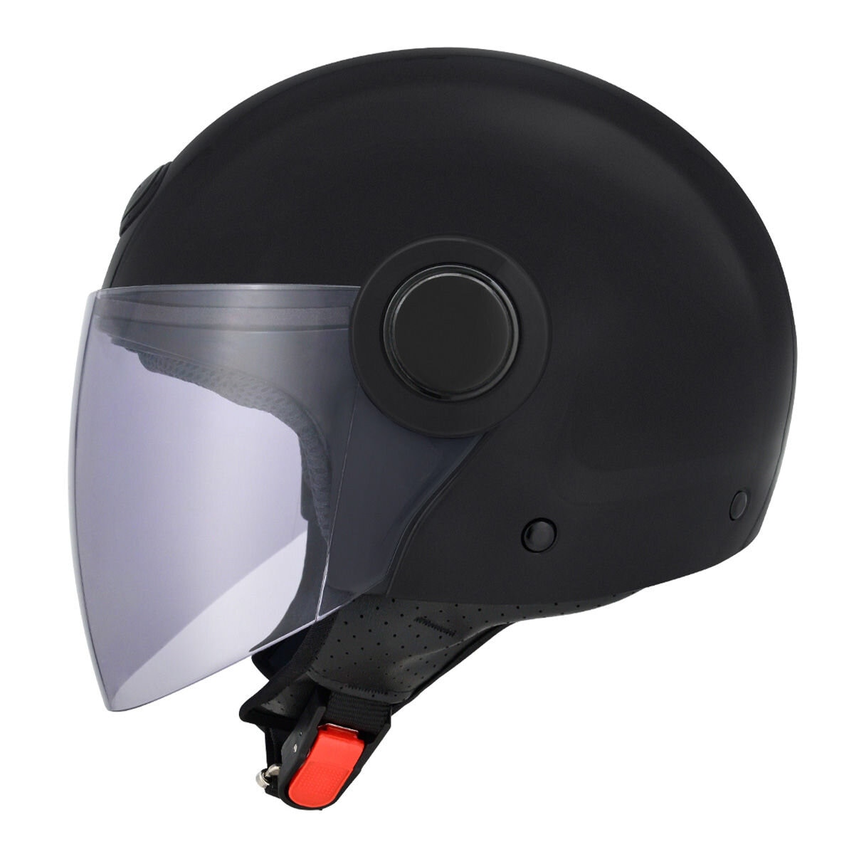 M2R 1/2罩安全帽 騎乘機車用防護頭盔 M-506 亮黑 S