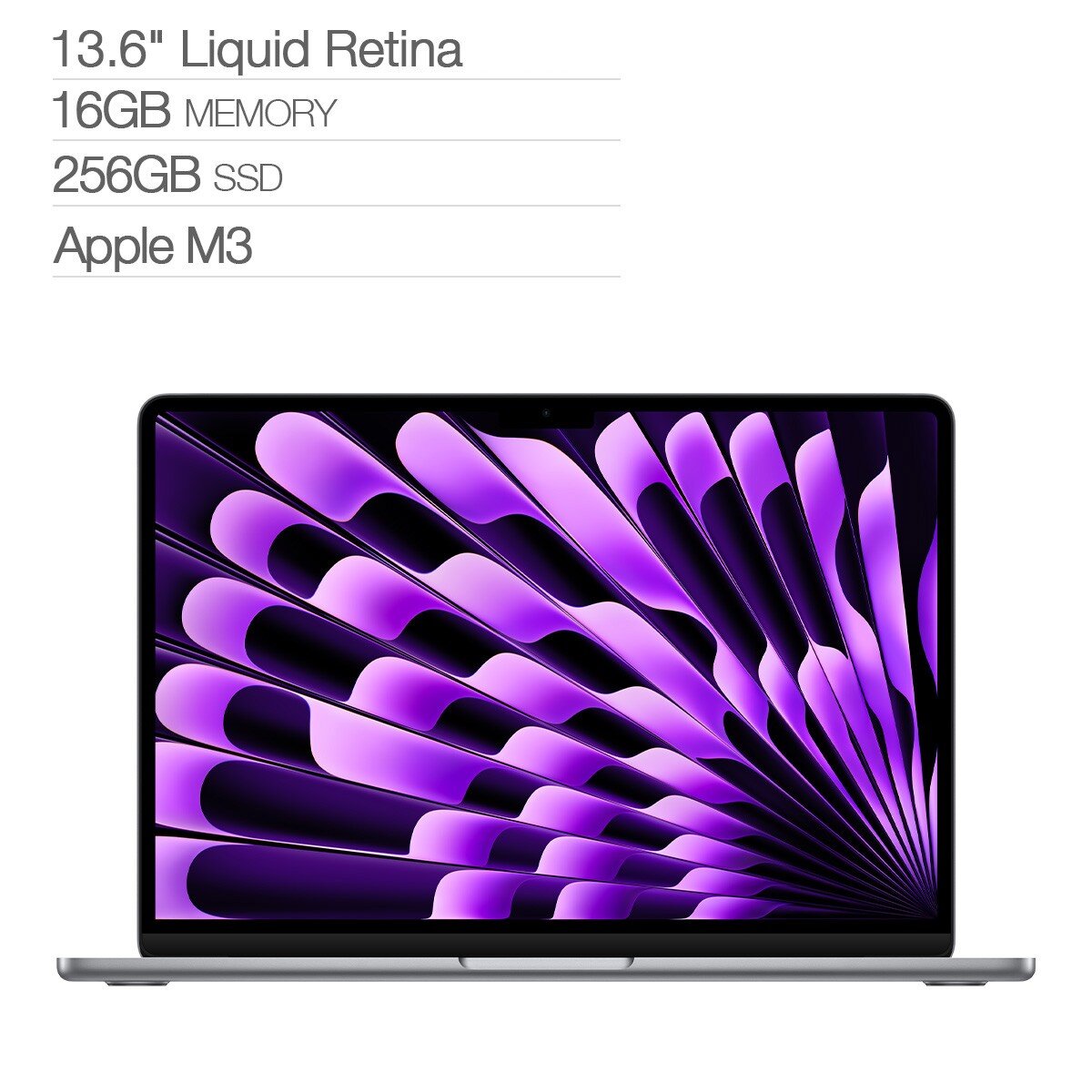 Apple MacBook Air 13吋 搭配 M3 晶片 8 核心 CPU 8 核心 GPU 16GB 記憶體 256GB SSD