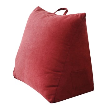 CASA 經典優質三角靠墊 60公分 X 50公分 X 30公分 酒紅 CASA 經典優質三角靠墊 60公分 X 50公分 X 30公分 酒紅