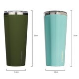 CORKCICLE 不鏽鋼三層真空寬口杯 700毫升 X 2件組 橄欖綠 + 土耳其藍