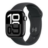 Apple Watch Series 10 GPS 42公釐 曜石黑色鋁金屬錶殼 附黑色運動錶帶 S/M