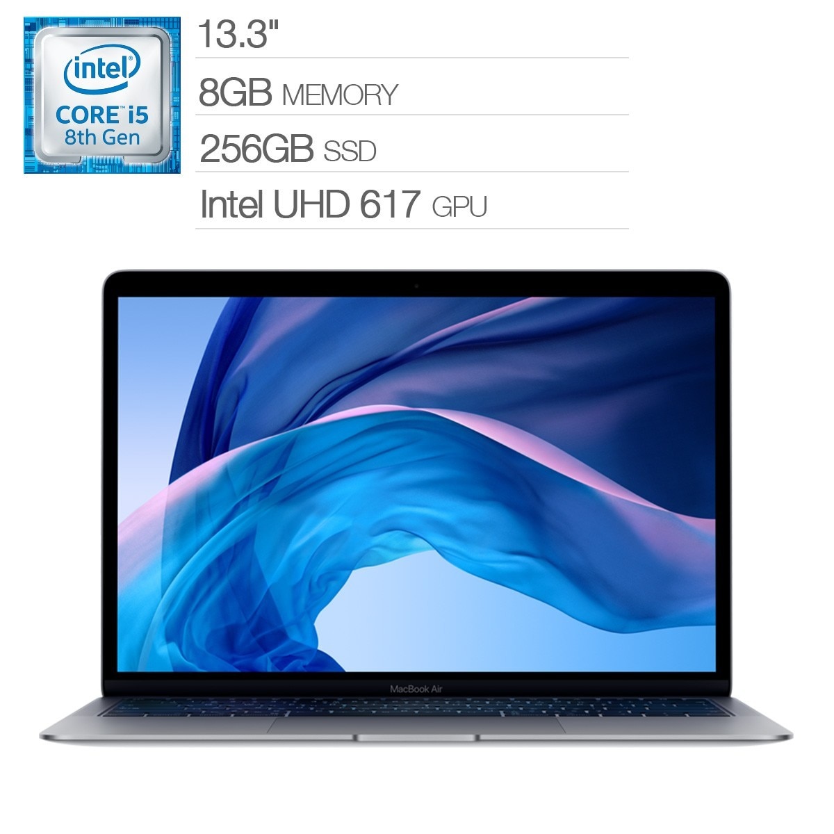 MacBook Air 13吋 太空灰:i5處理器, 256GB儲存空間, Touch ID