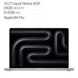 Apple MacBook Pro 16吋 搭配 M4 Pro 晶片 14 核心 CPU 20 核心 GPU 24GB 512GB SSD 銀色