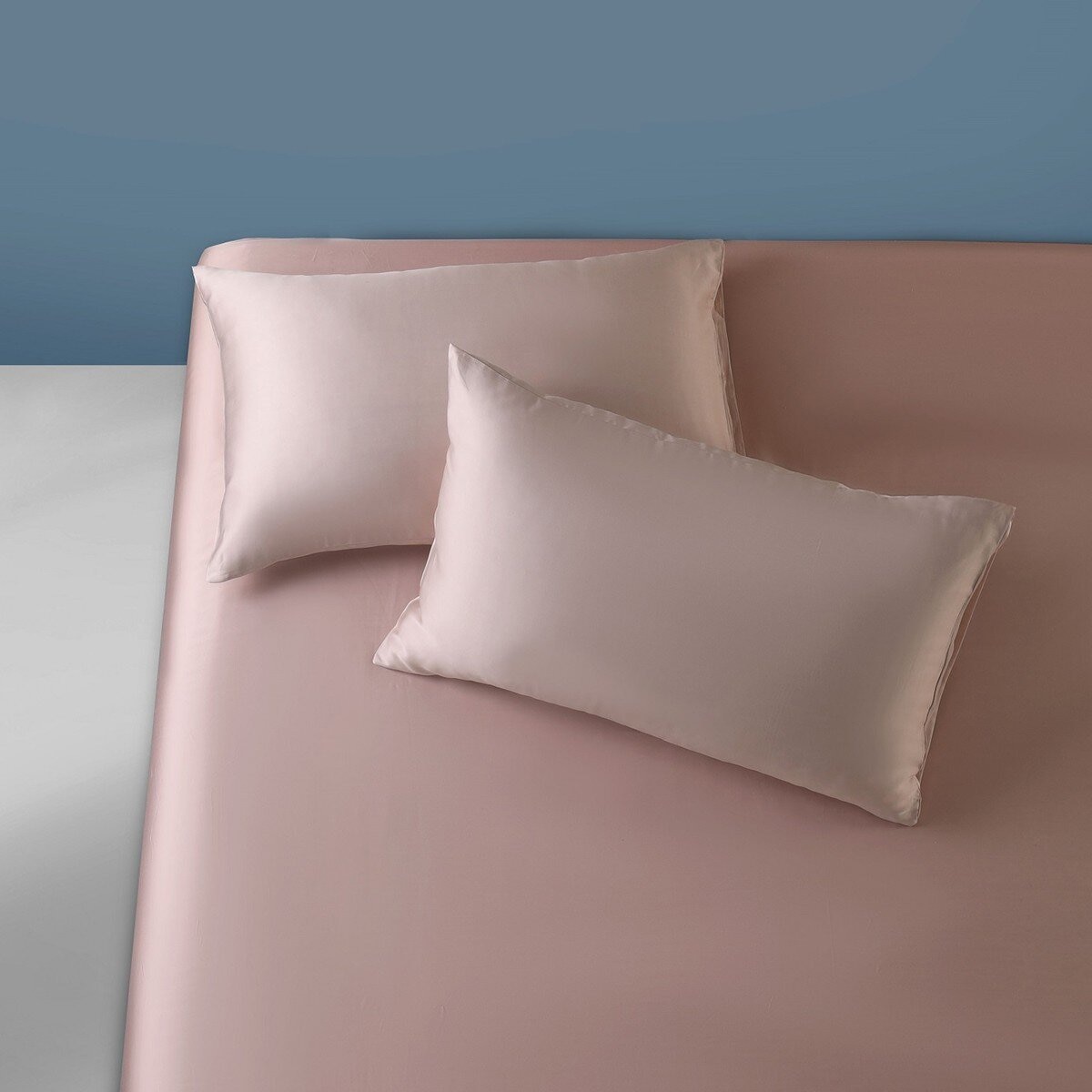 Don Home 萊賽爾素色雙人特大床包枕套三件組 182公分 X 212公分 藕粉