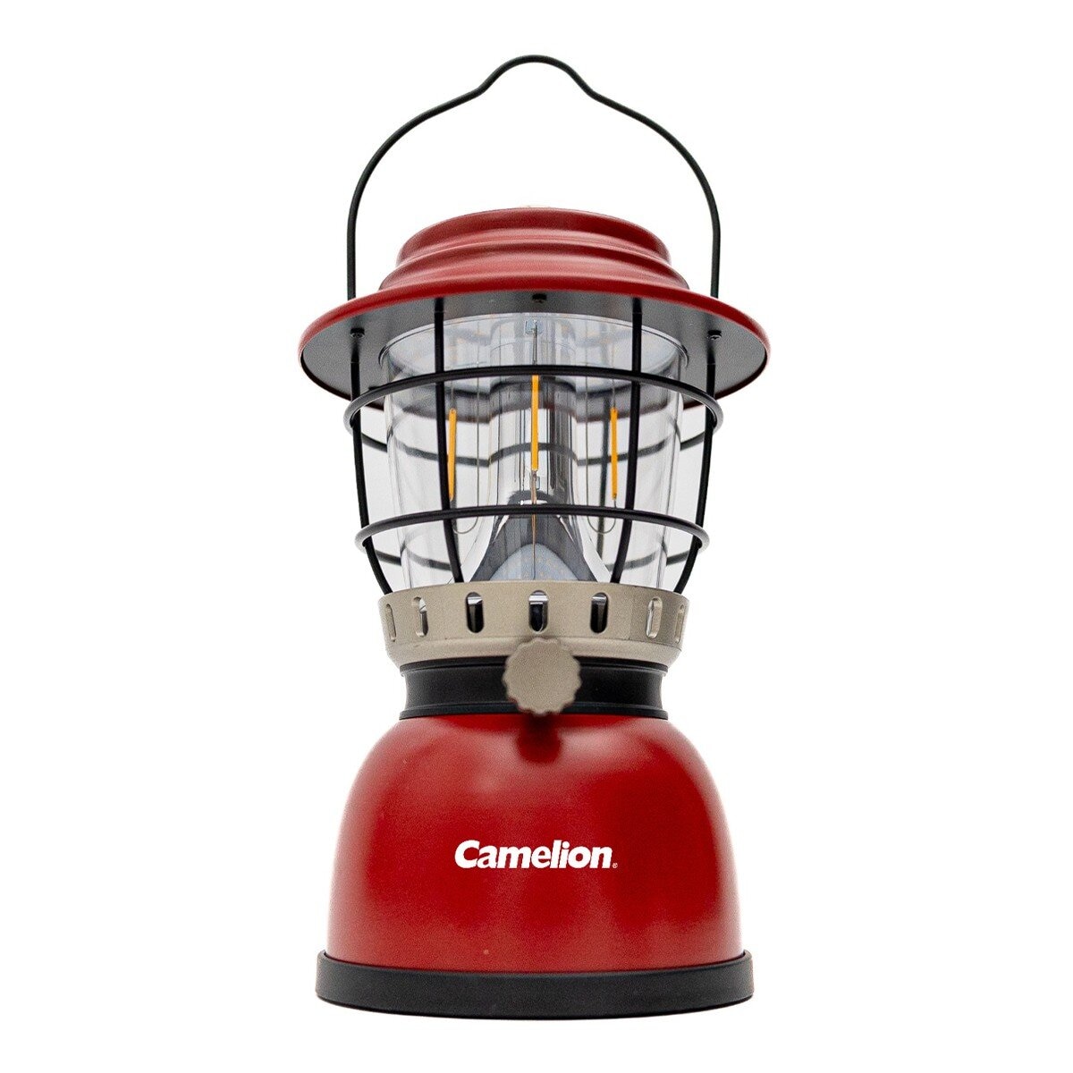 Camelion 復古充電式800流明LED露營燈 紅