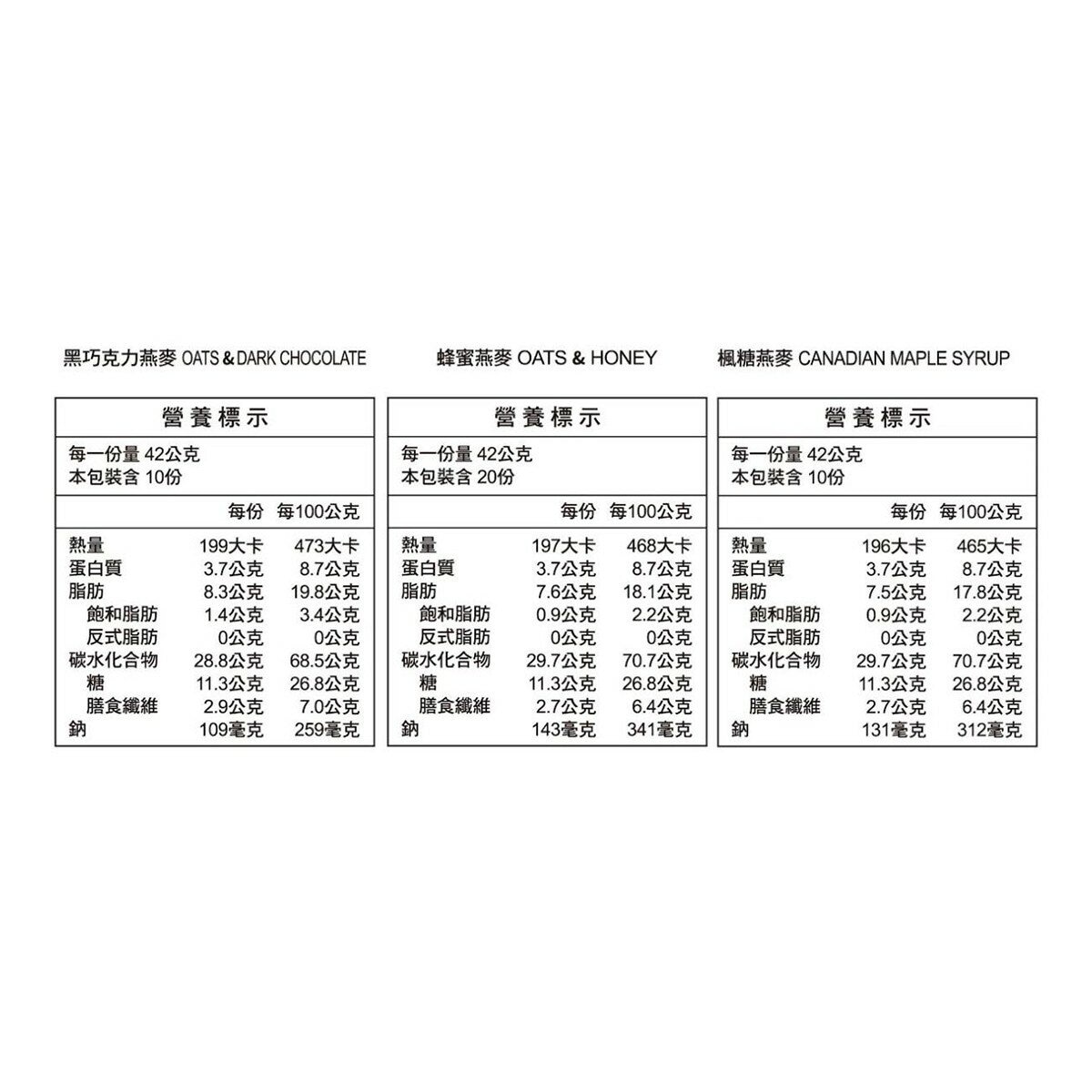 天然谷 綜合口味燕麥棒 42公克 X 40條 天然谷 綜合口味燕麥棒 42公克 X 40條