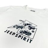 Jeep 男短袖純棉圖案T恤 白