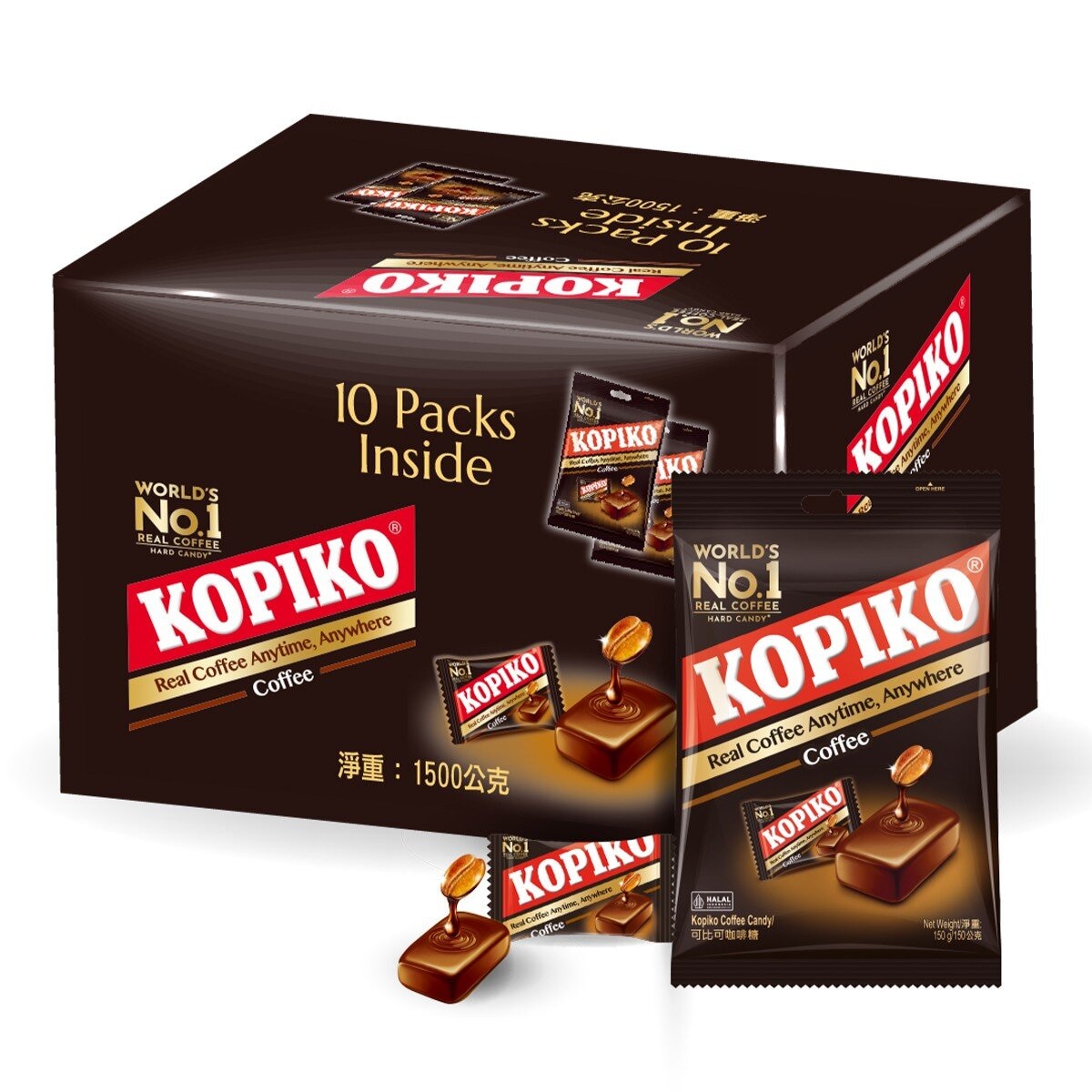 KOPIKO 咖啡糖分享組 150公克 X 10包