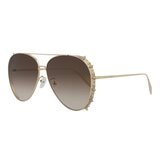 Alexander McQUEEN 太陽眼鏡 AM0308S 002 金色