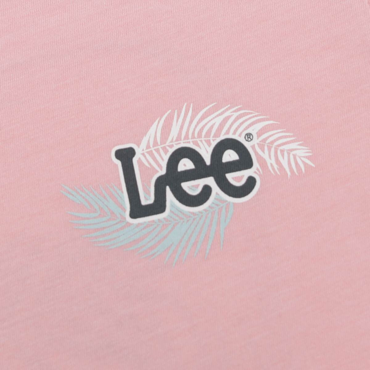 Lee 女短袖Logo上衣 粉