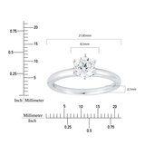1.00克拉 鉑金 圓形鑽石戒指 VVS1/D