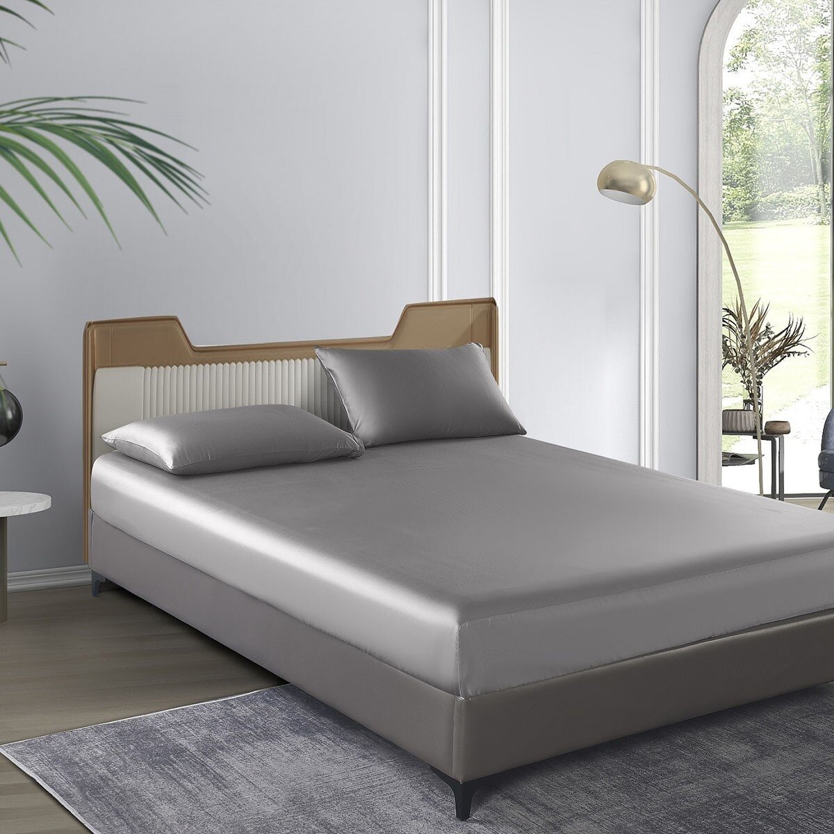 Don Home 萊賽爾素色雙人床包枕套三件組 152公分 X 190公分