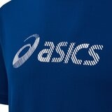 Asics 男短袖運動上衣 深藍色