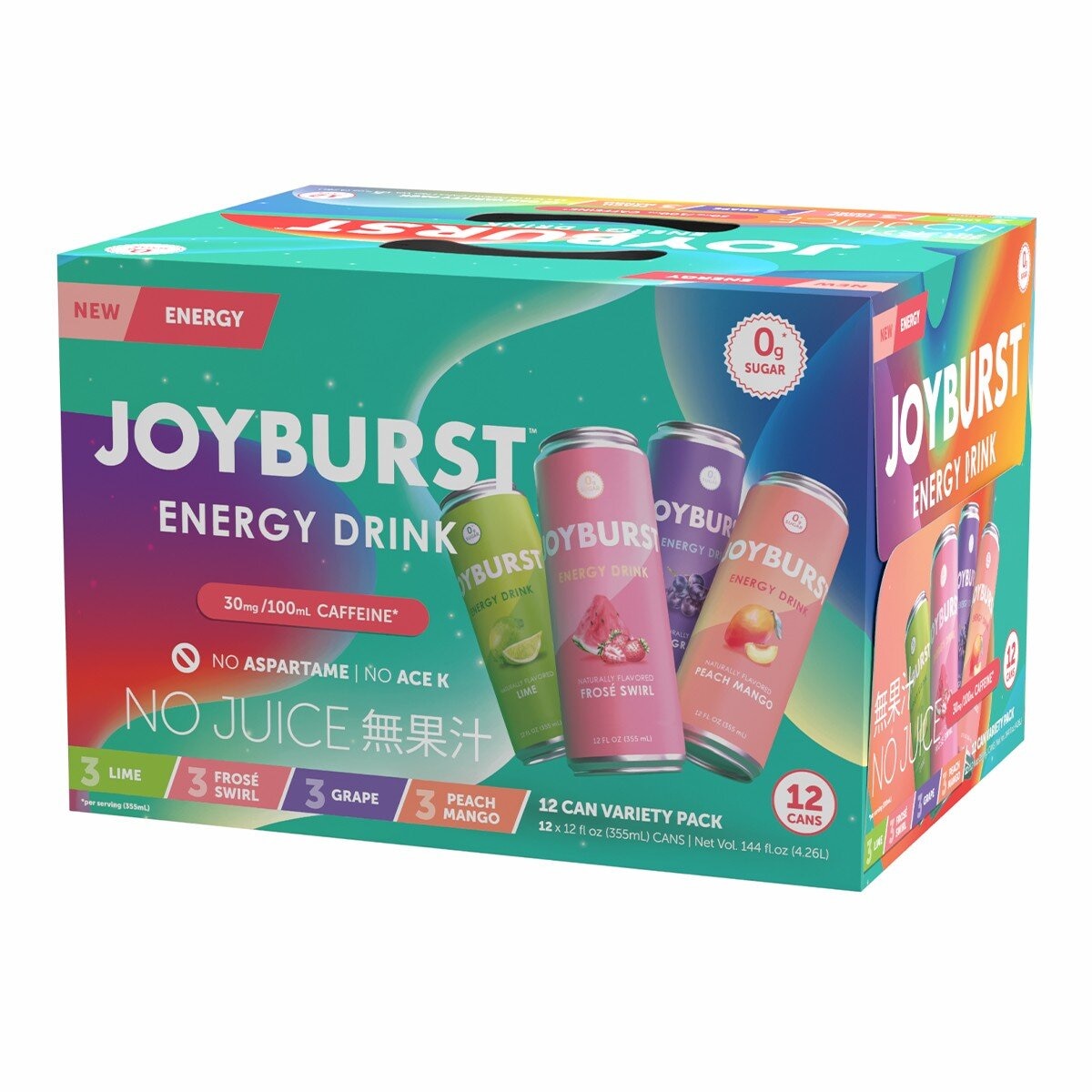 Joyburst 水果風味能量飲 355毫升 X 12入