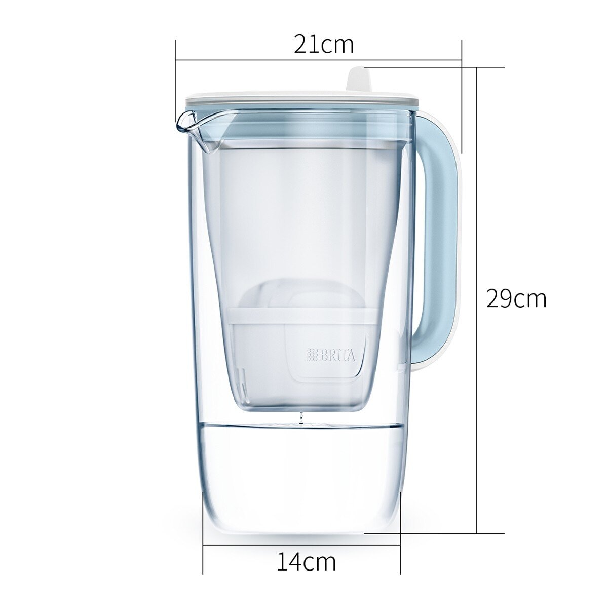 Brita 純淨玻璃濾水壺 2.5公升 附7入 Maxtra Pro 濾芯