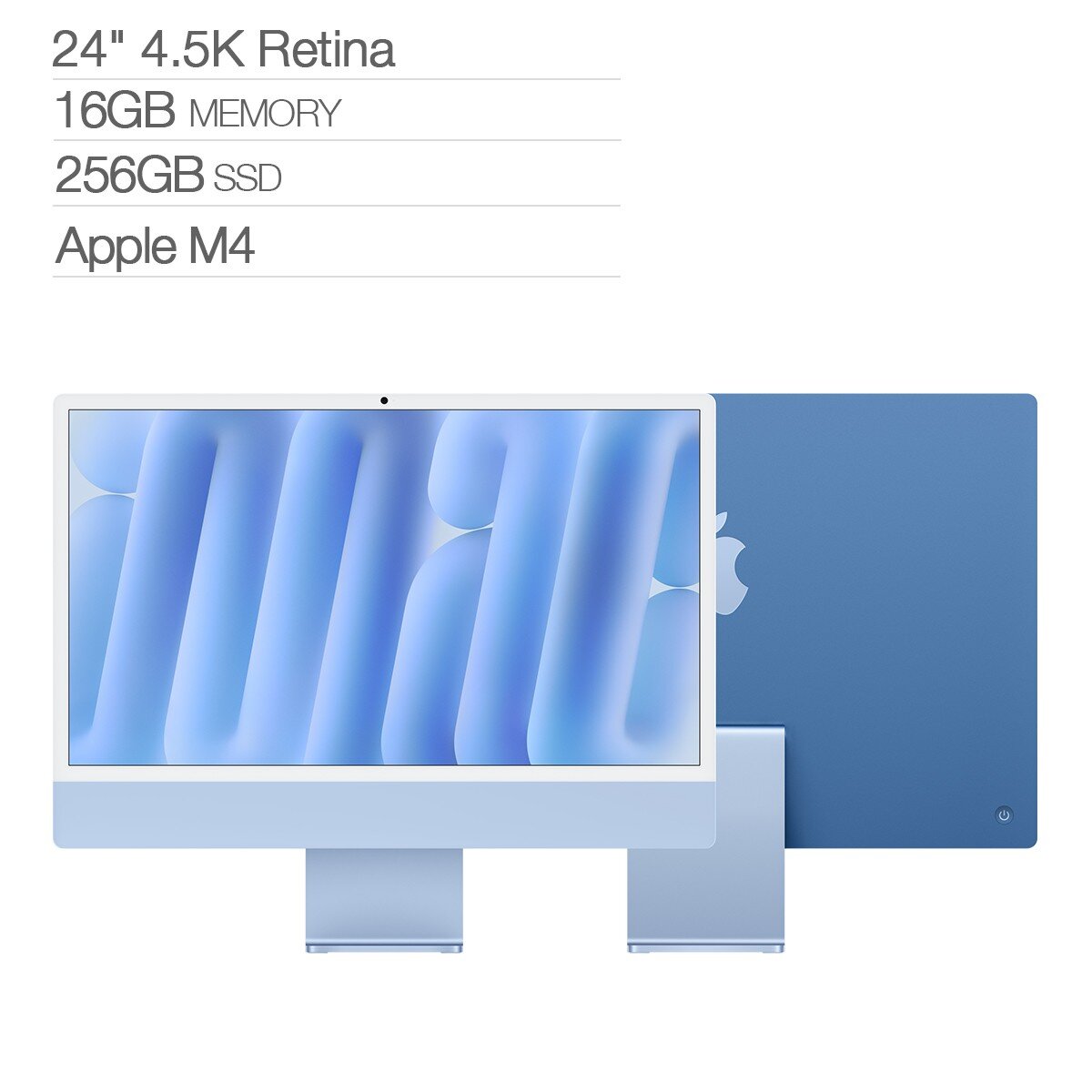 Apple iMac 24吋 搭配 M4 晶片 8核心 CPU 8核心 GPU 256GB SSD