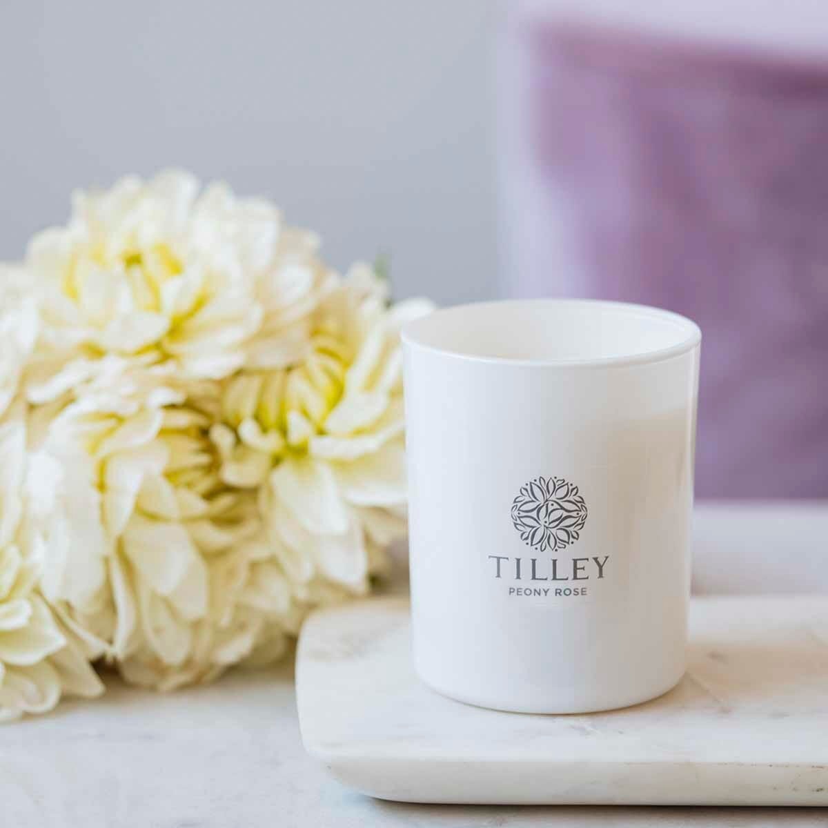 Tilley 微醺大豆香氛蠟燭2入組 木蘭與綠茶 + 牡丹玫瑰