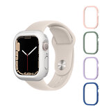 犀牛盾 Apple Watch Series 9/8/7 共用 41公厘 CrashGuard NX保護殼 白色 + 4色飾條 粉/藍/紫/綠
