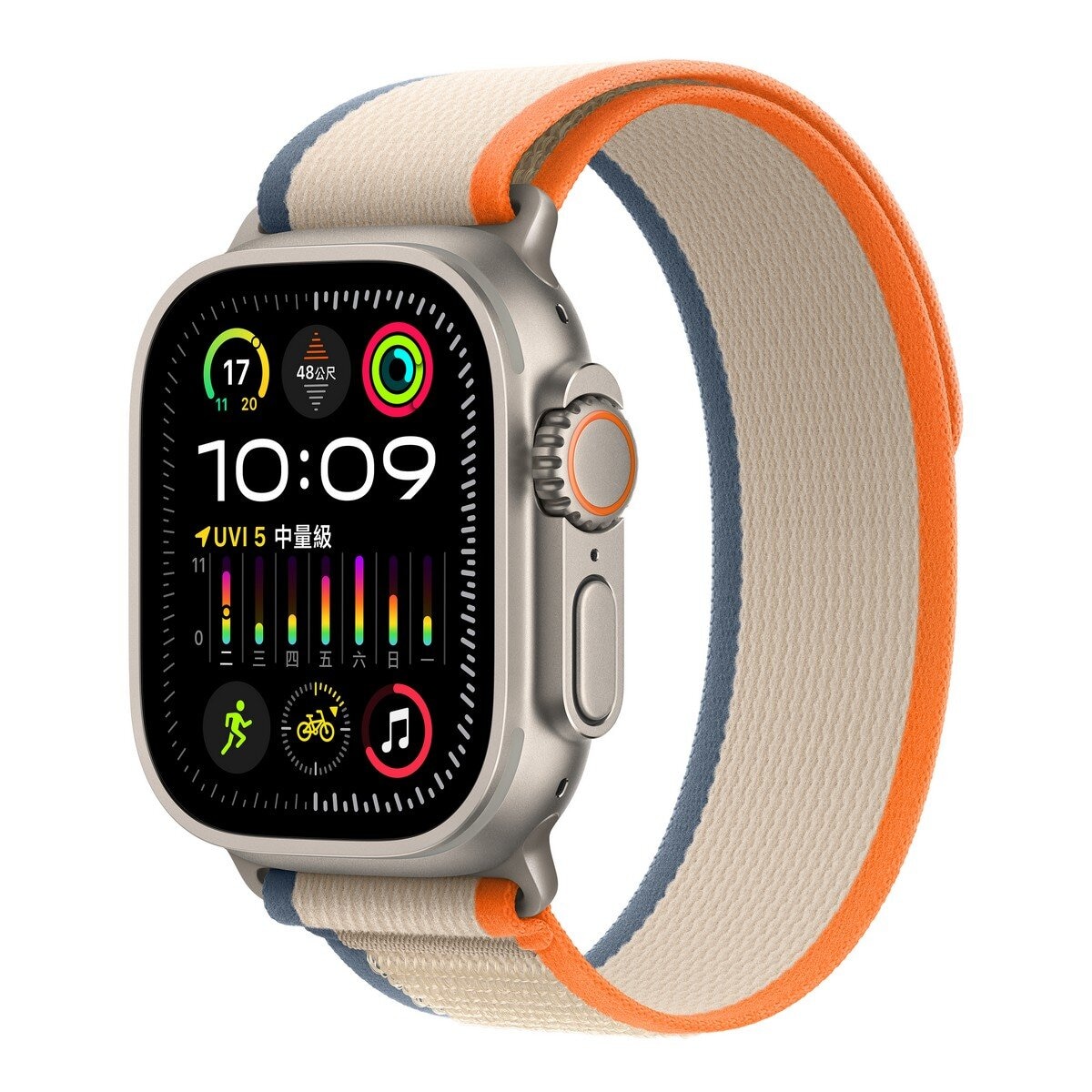 Apple Watch Ultra 2(GPS + 行動網路) 49公釐鈦金屬錶殼越野錶環M/L
