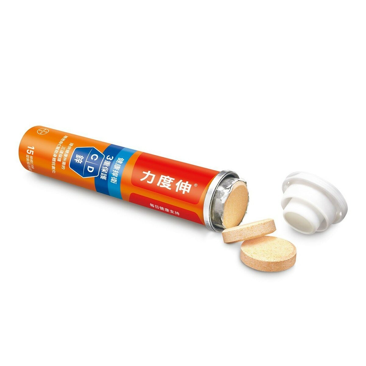 Redoxon 力度伸 維他命C+D+鋅發泡錠(柳橙口味) 45錠 (15錠 X 3條) Redoxon 力度伸 維他命C+D+鋅發泡錠(柳橙口味) 45錠 (15錠 X 3條)