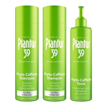 Plantur 39 植物與咖啡因洗髮露 細軟脆弱髮適用 250毫升 X 2入 + 頭髮液組合 200毫升 X 1入