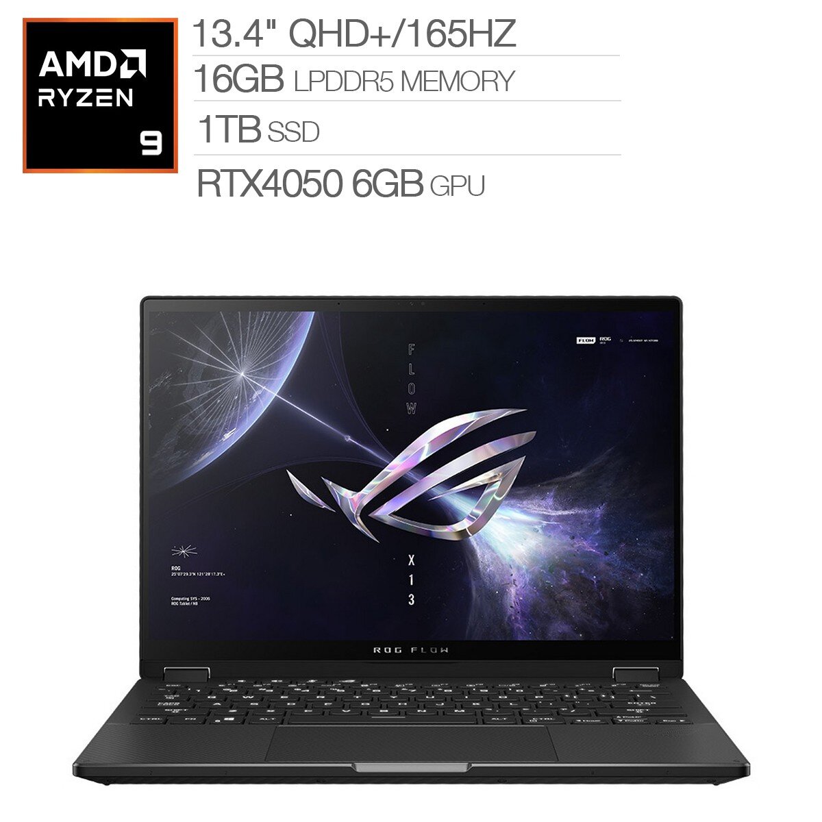 ASUS ROG Flow X13 13.4吋 翻轉觸控電競筆電 GV302XU-0021A7940HS-NBL