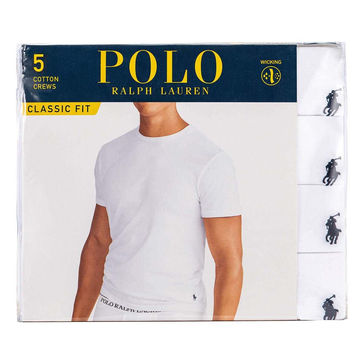 Polo Ralph Lauren 男短袖圓領內衣五件組| Costco 好市多