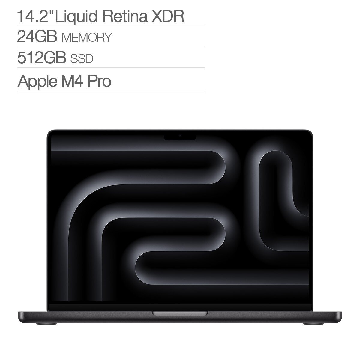 Apple MacBook Pro 14吋 搭配 M4 Pro 晶片 12 核心 CPU 16 核心 GPU 24GB 512GB SSD 太空黑色